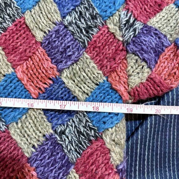 Northern Isles Grandpa Sweater M Hand Knit Argyle Retro Y2K Preppy Fall Layer - Picture 5 of 7